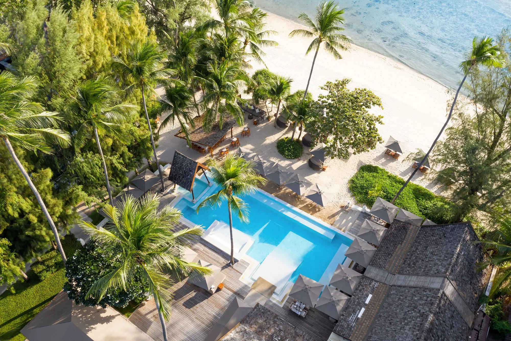 SALA Samui Choengmon pool and beach from above